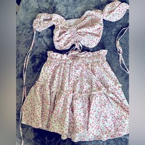 SHEIN two piece skirt and crop top